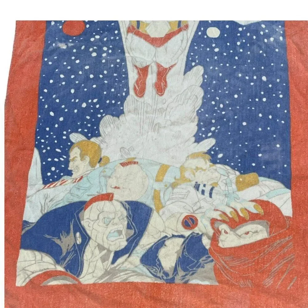 Captain And The Planeteers Planet Beach Towel Vintage 1990 Space Theme LARGE